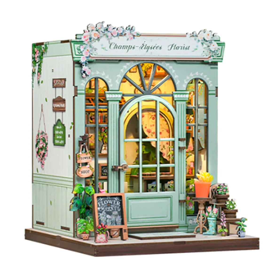 CuteBee - Champs-Élysées Florist Miniaturhaus Book Nook Modell Bausatz