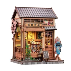 CuteBee - Sakura O Kimono Shop Miniaturhaus Book Nook Modell Bausatz