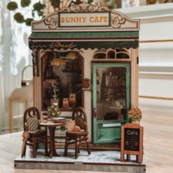 CuteBee - Sunny Cafe Miniaturhaus Book Nook Modell Bausatz