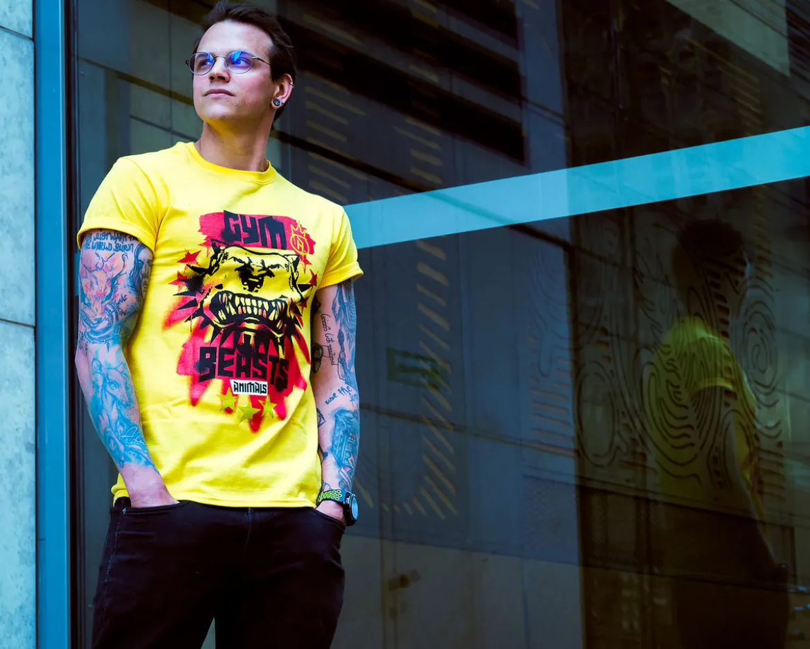 Cyberpunk 2077 - Gym Beasts T-Shirt gelb