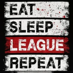 Daily Routine T-Shirt für League of Legends Fans schwarz