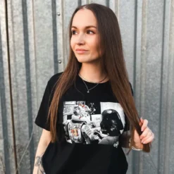 Dark Side Tattoo T-Shirt für Star Wars Fans schwarz