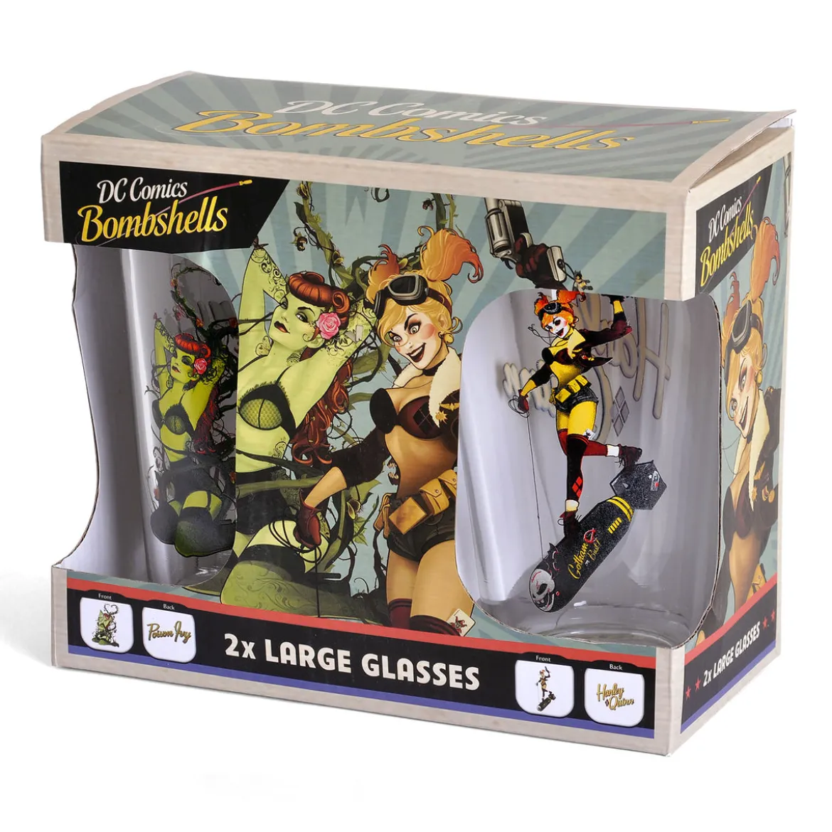DC Comics - Harley Quinn und Poison Ivy Gläserset
