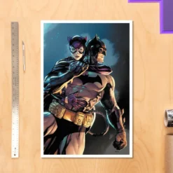DC Comics Kunstdruck Batman & Catwoman 61 x 41 cm -
