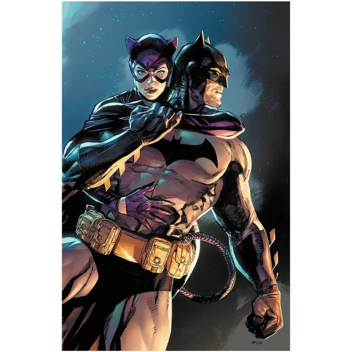 DC Comics Kunstdruck Batman & Catwoman 61 x 41 cm -