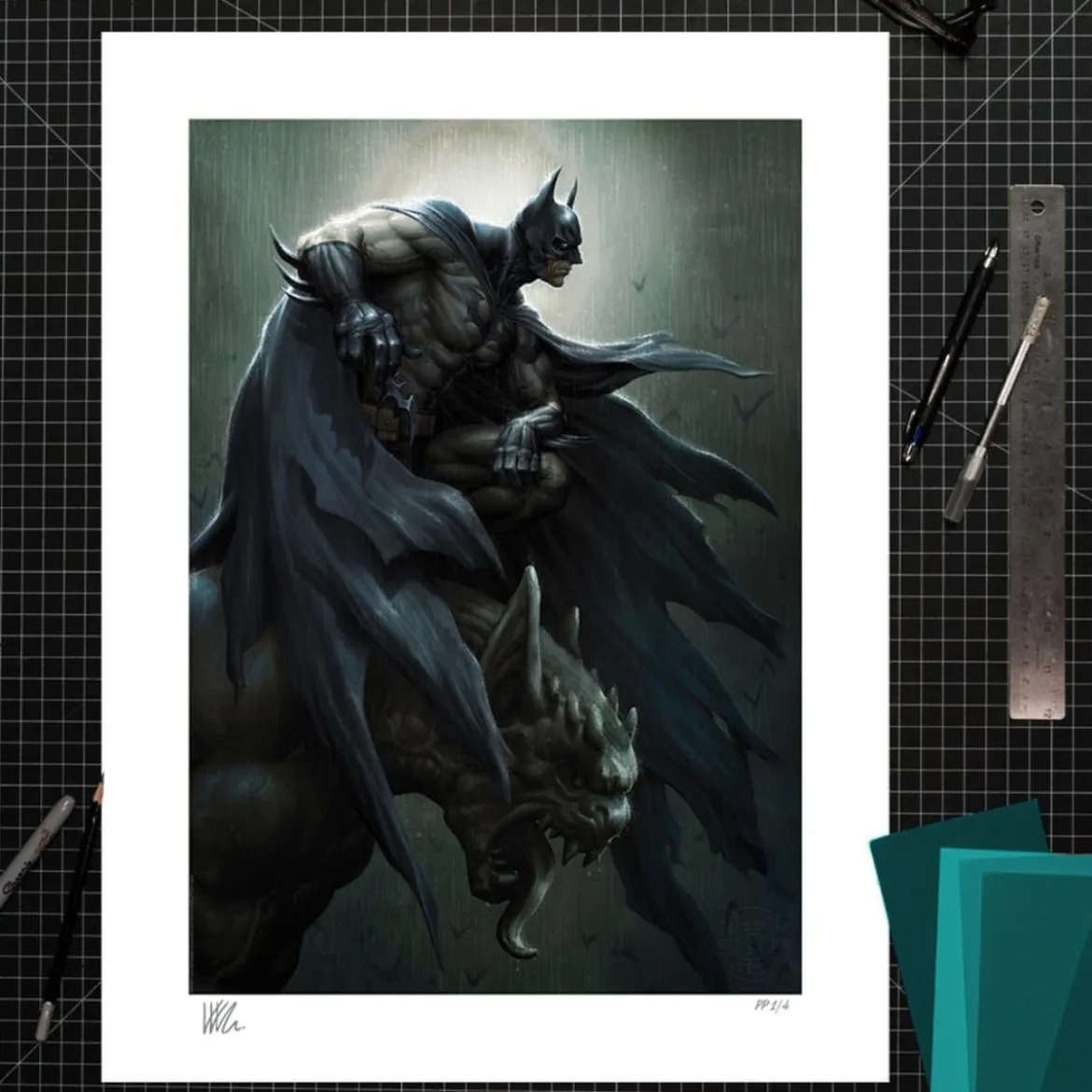 DC Comics Kunstdruck Batman 46 x 61 cm - ungerahmt