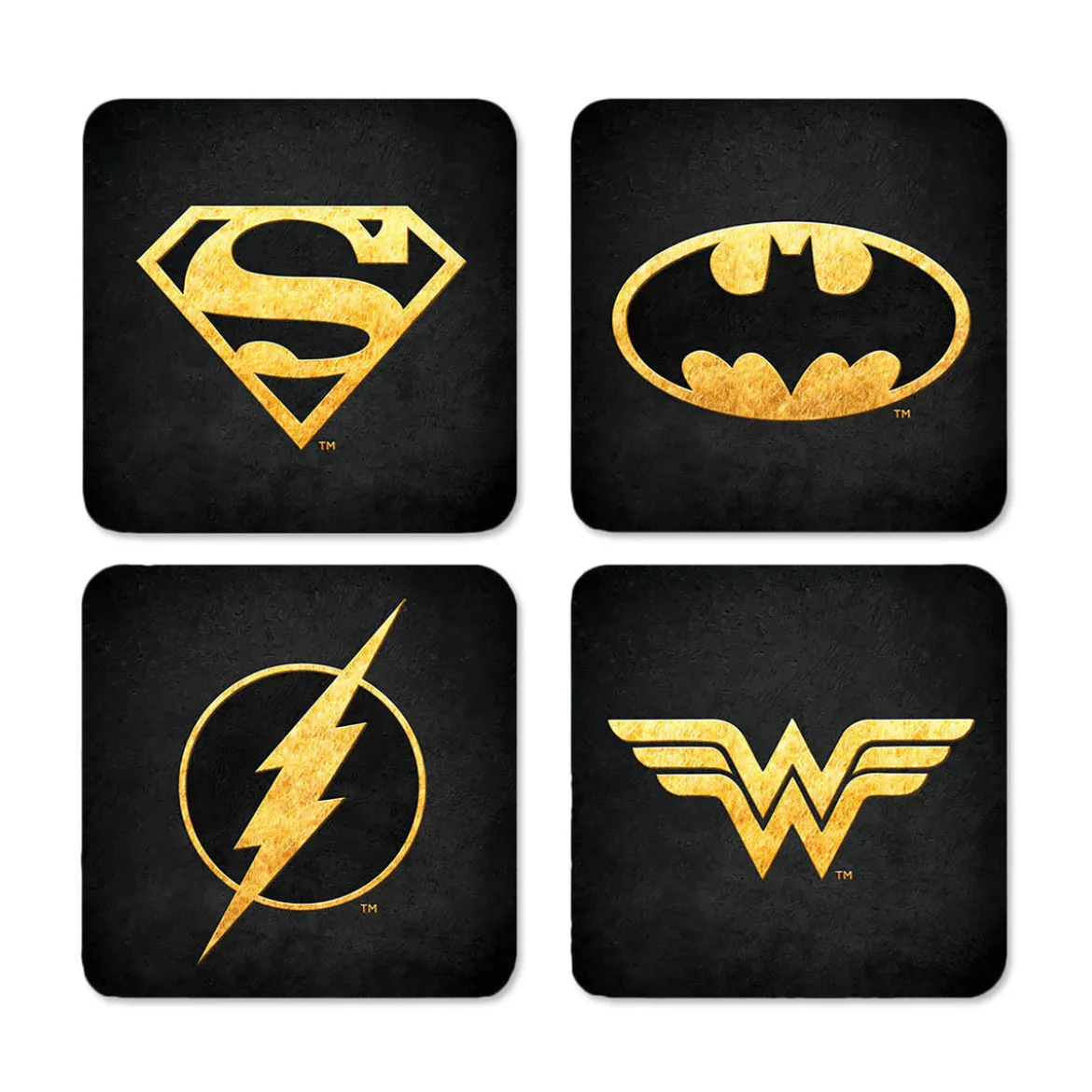 DC Comics Logos Untersetzer 4er Set
