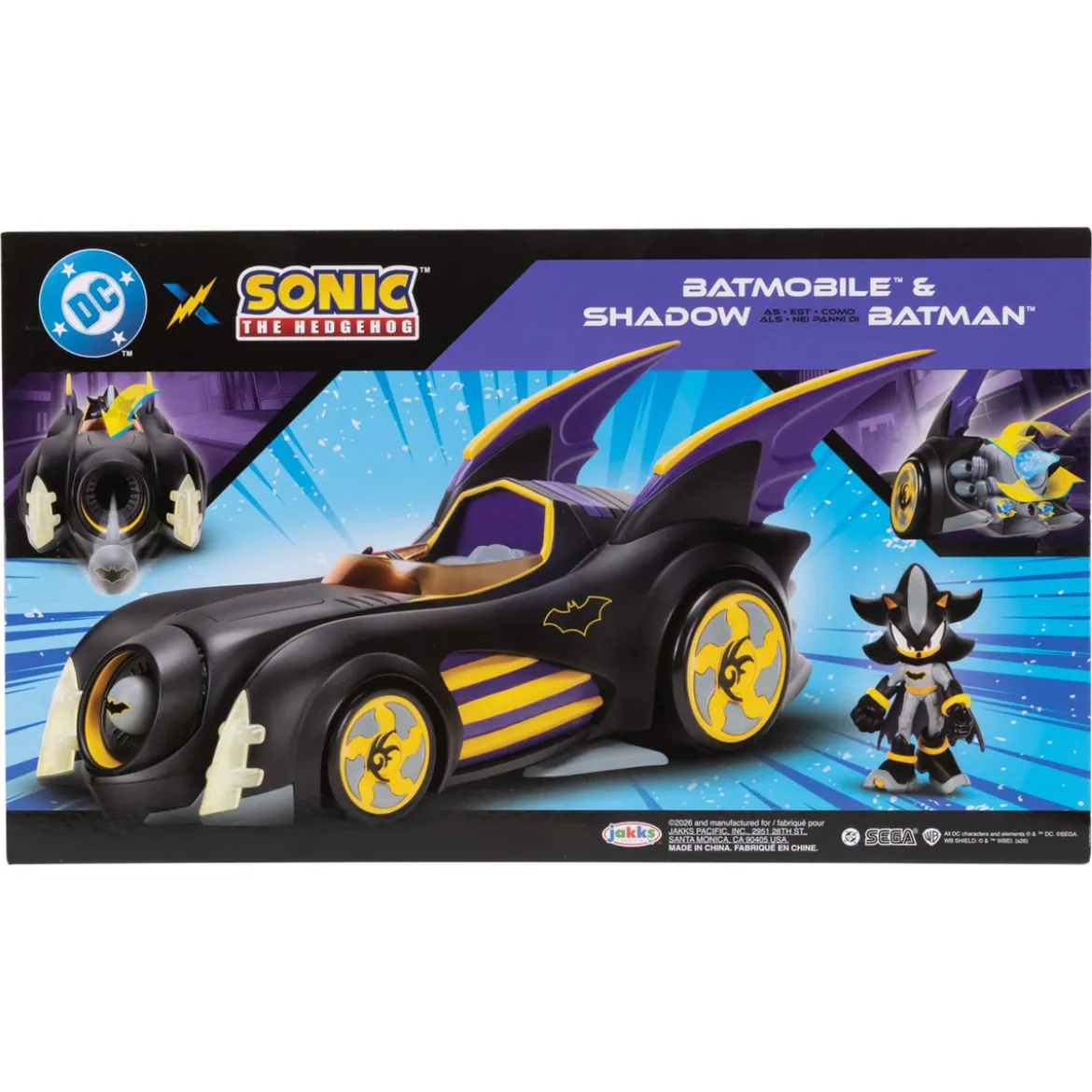 DC x Sonic - The Hedgehog Actionfigur mit Fahrzeug Shadow
