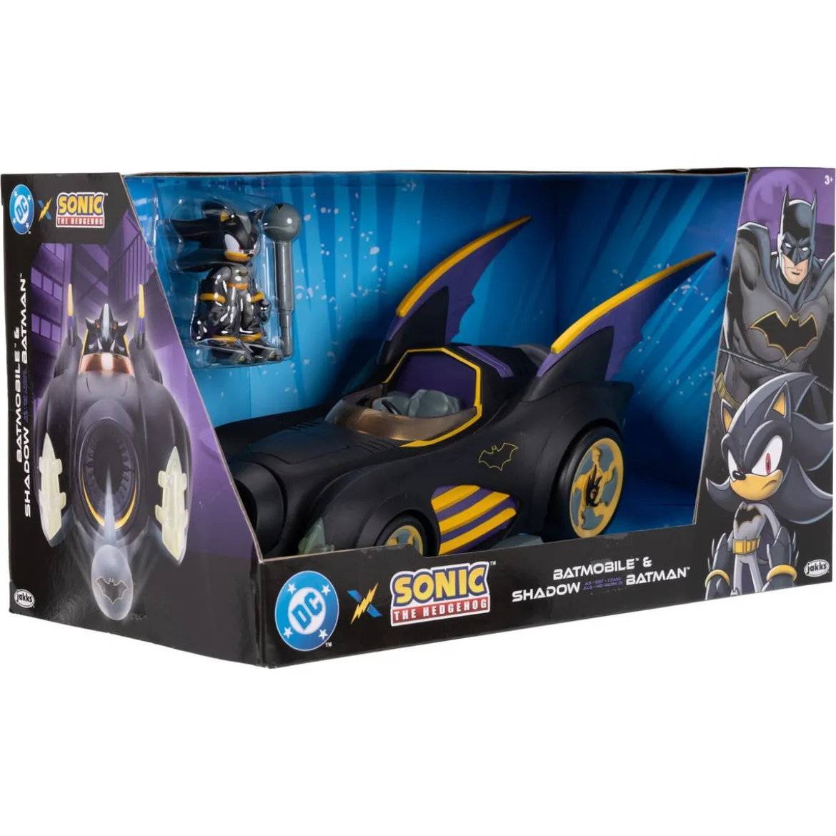 DC x Sonic - The Hedgehog Actionfigur mit Fahrzeug Shadow