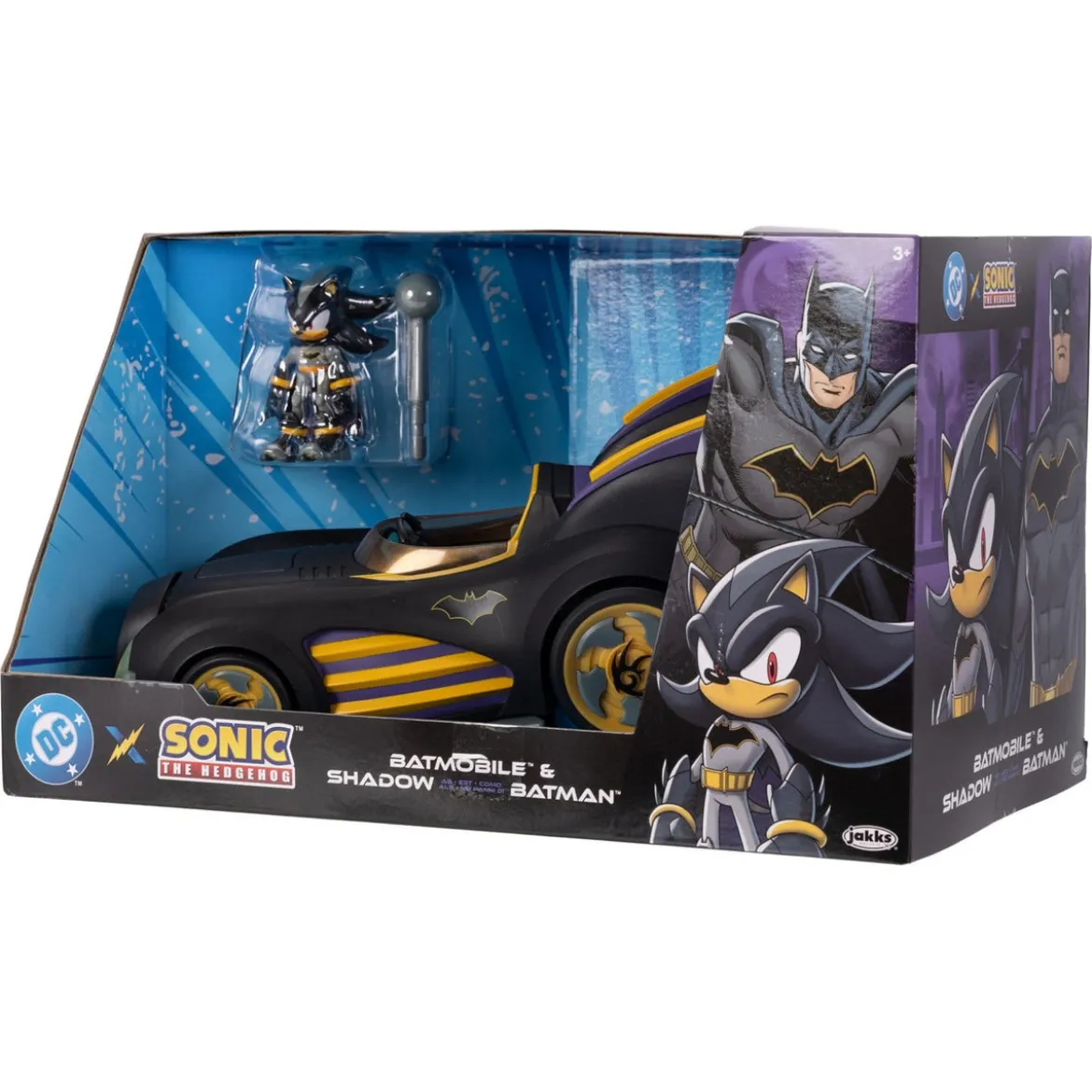 DC x Sonic - The Hedgehog Actionfigur mit Fahrzeug Shadow
