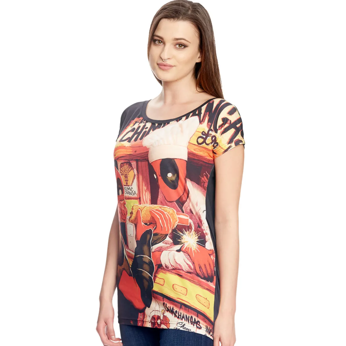 Deadpool - Chimichanga Girlie Shirt Loose Fit schwarz