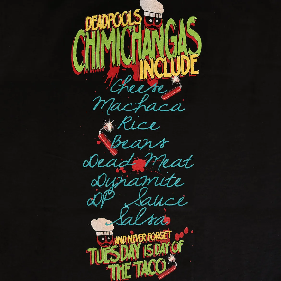 Deadpool - Chimichangas Love T-Shirt schwarz