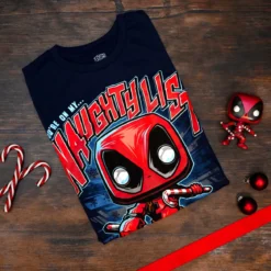 Deadpool Christmas T-Shirt mit Funko Pop Figur