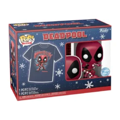 Deadpool Christmas T-Shirt mit Funko Pop Figur
