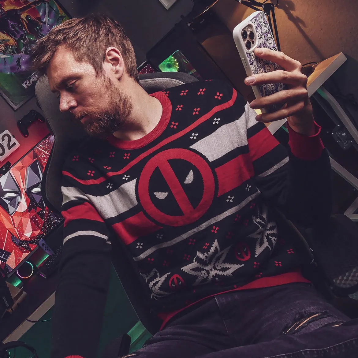 Deadpool - Logo Strickpullover