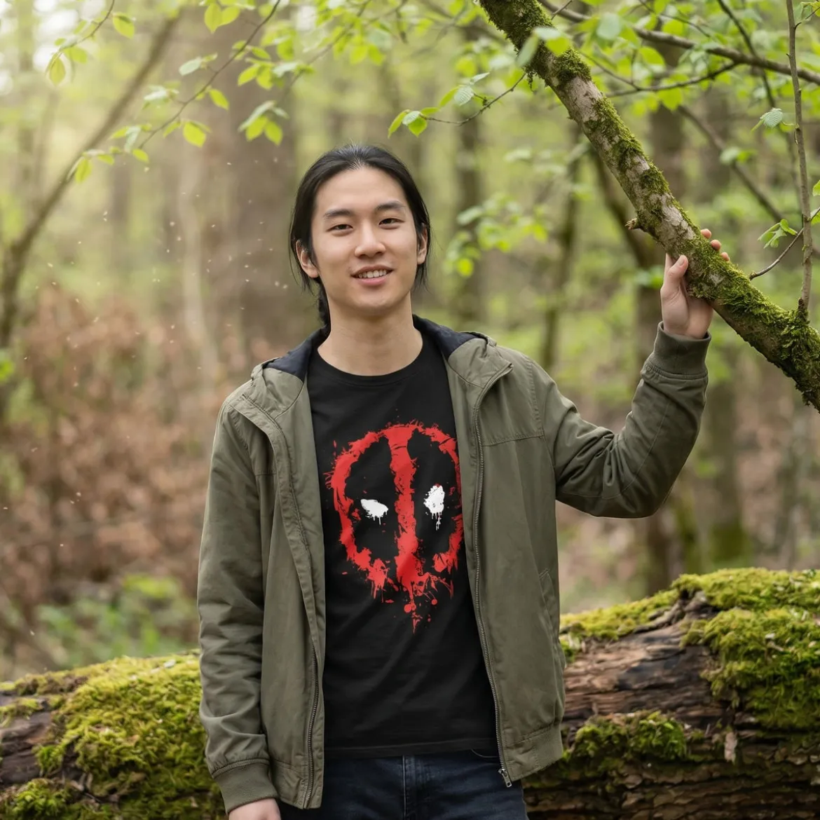Deadpool - Splatter T-Shirt schwarz