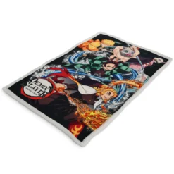 Demon Slayer - Crew Flauschdecke mit Teddyfell
