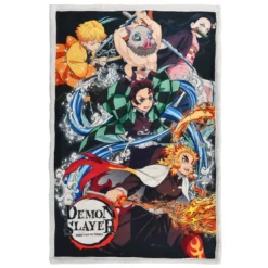 Demon Slayer - Crew Flauschdecke mit Teddyfell