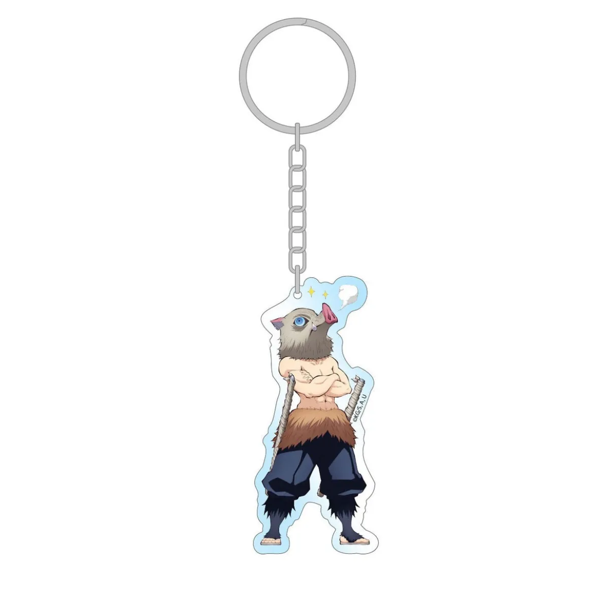 Demon Slayer: Kimetsu no Yaiba Acryl Schlüsselanhänger Inosuke Holographic 8 cm