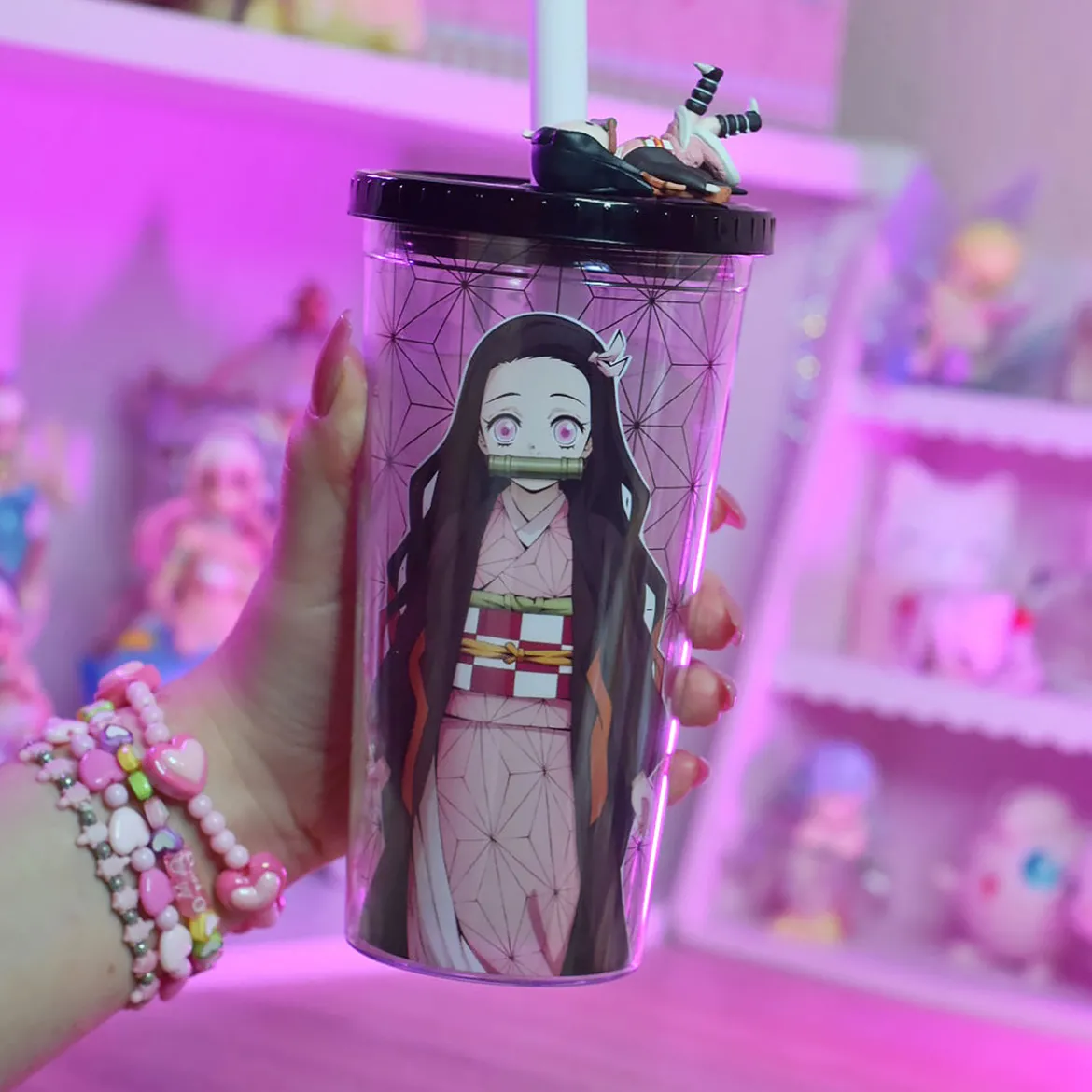 Demon Slayer - Nezuko Kamado Trinkbecher mit Strohhalm