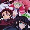 Demon Slayer - Tanjiro, Mitsuri und Muichiro Kuscheldecke