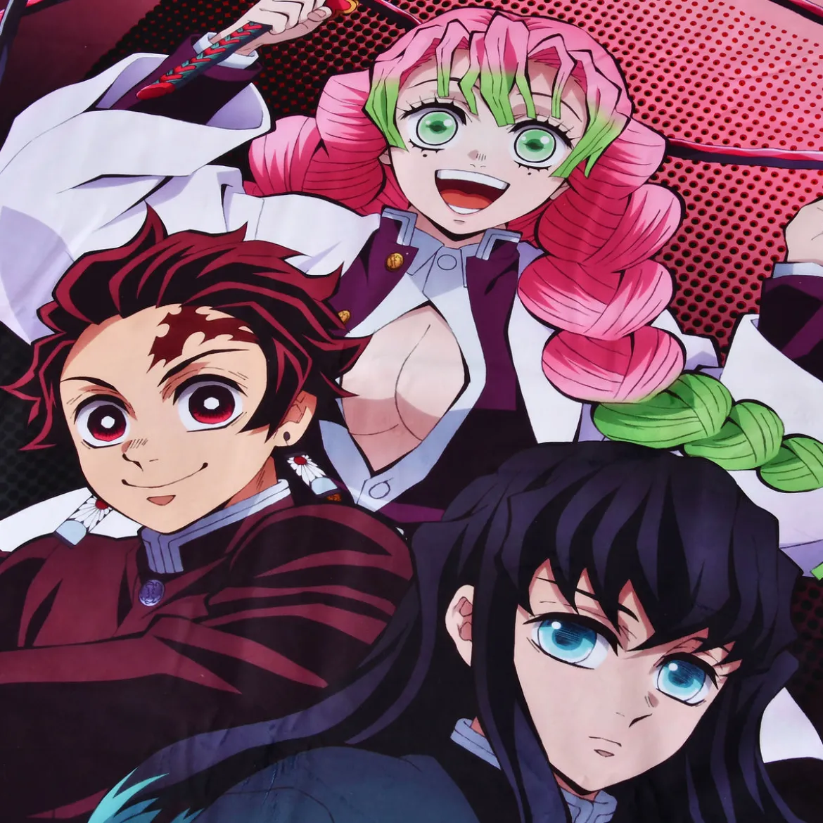 Demon Slayer - Tanjiro, Mitsuri und Muichiro Kuscheldecke