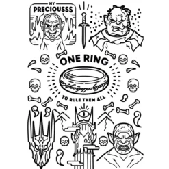 Der Herr der Ringe - Die Gefährten Stiftebox 12er Set mit 2 Ausmalbildern