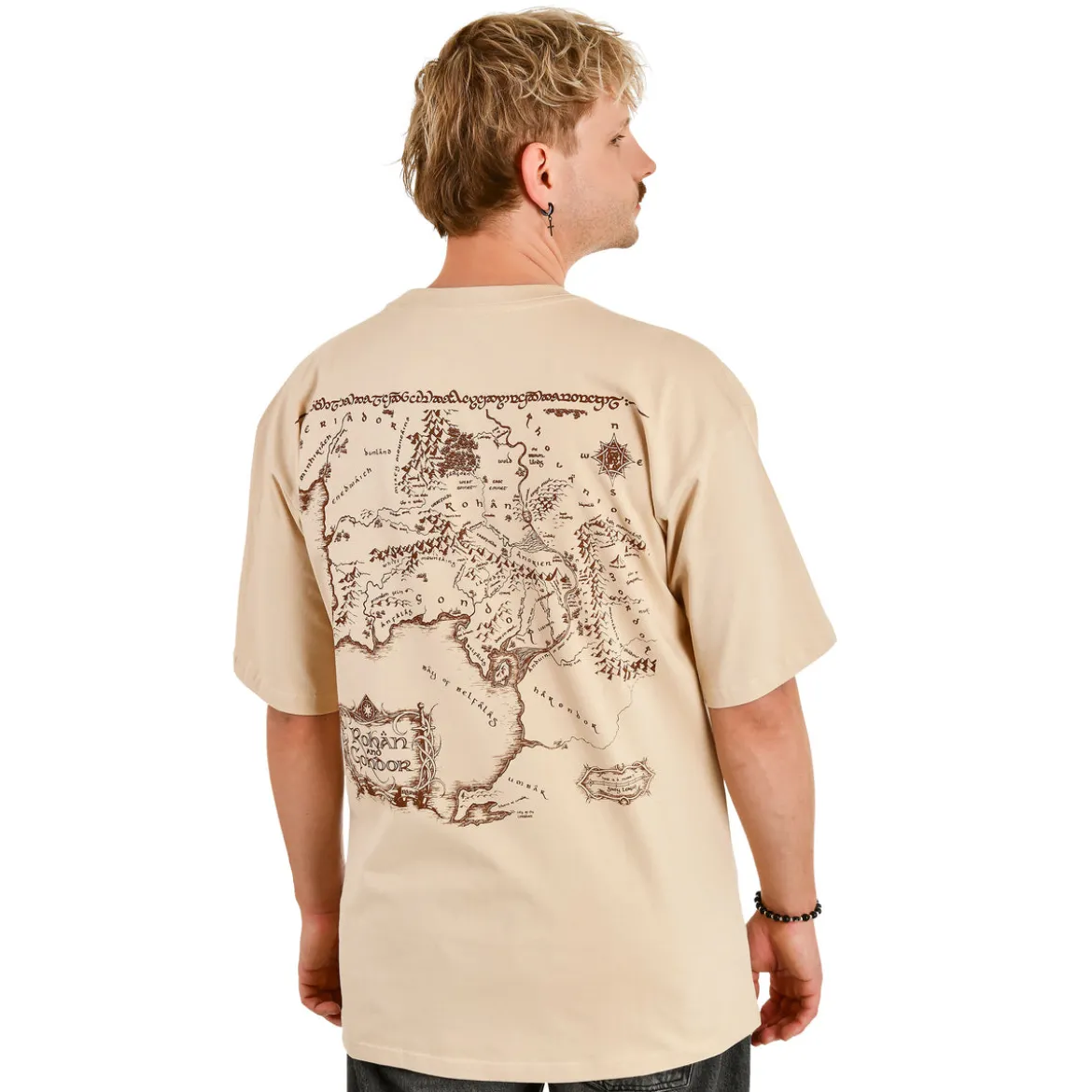 Der Herr der Ringe - Gefährten Rohan und Gondor Oversize T-Shirt beige