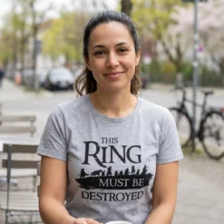 Der Herr der Ringe - Gefährten T-Shirt grau