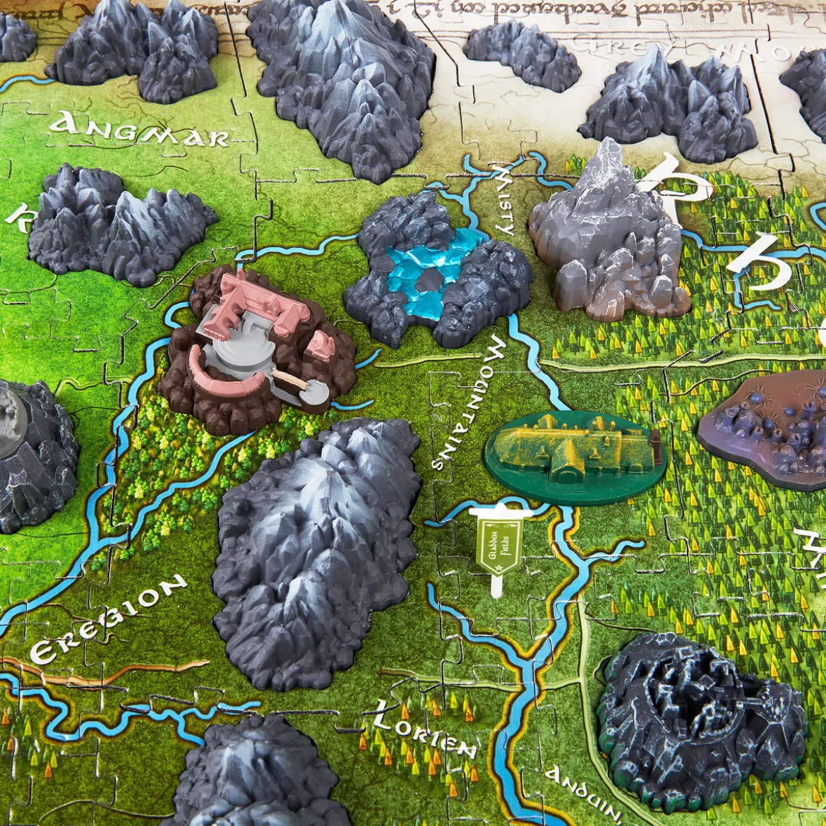 Der Herr der Ringe - Karte von Mittelerde 4D Puzzle