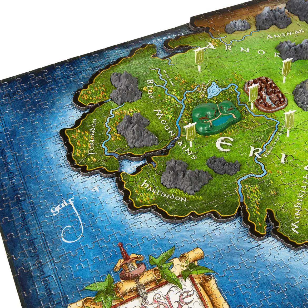 Der Herr der Ringe - Karte von Mittelerde 4D Puzzle