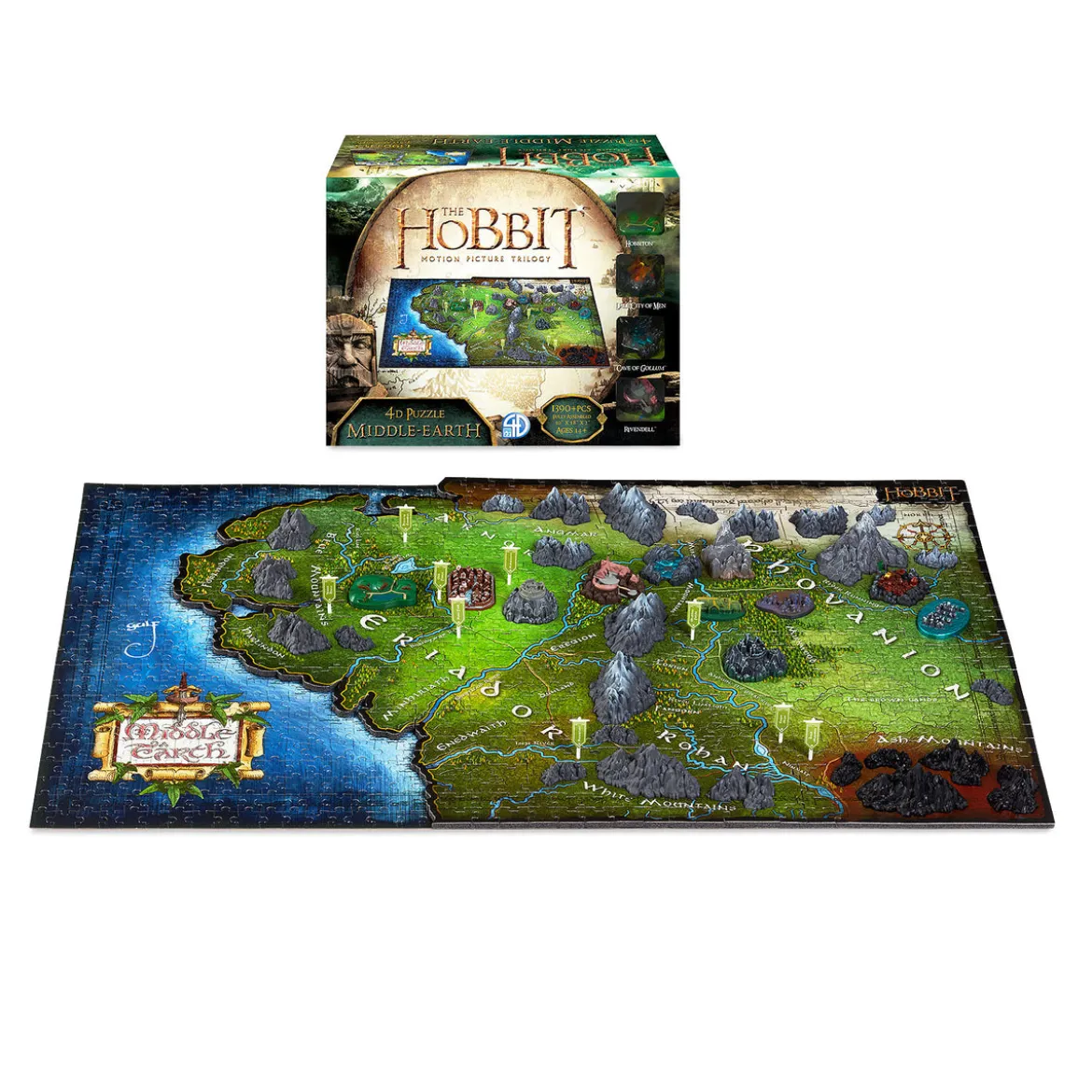 Der Herr der Ringe - Karte von Mittelerde 4D Puzzle