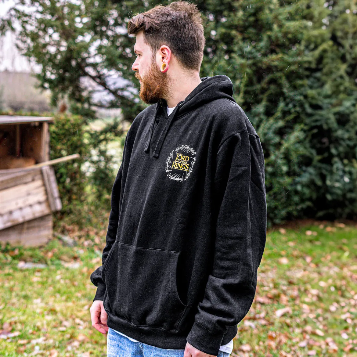 Der Herr der Ringe - Karte von Mittelerde Hoodie schwarz