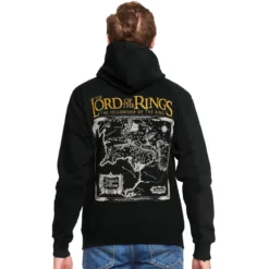 Der Herr der Ringe - Karte von Mittelerde Hoodie schwarz