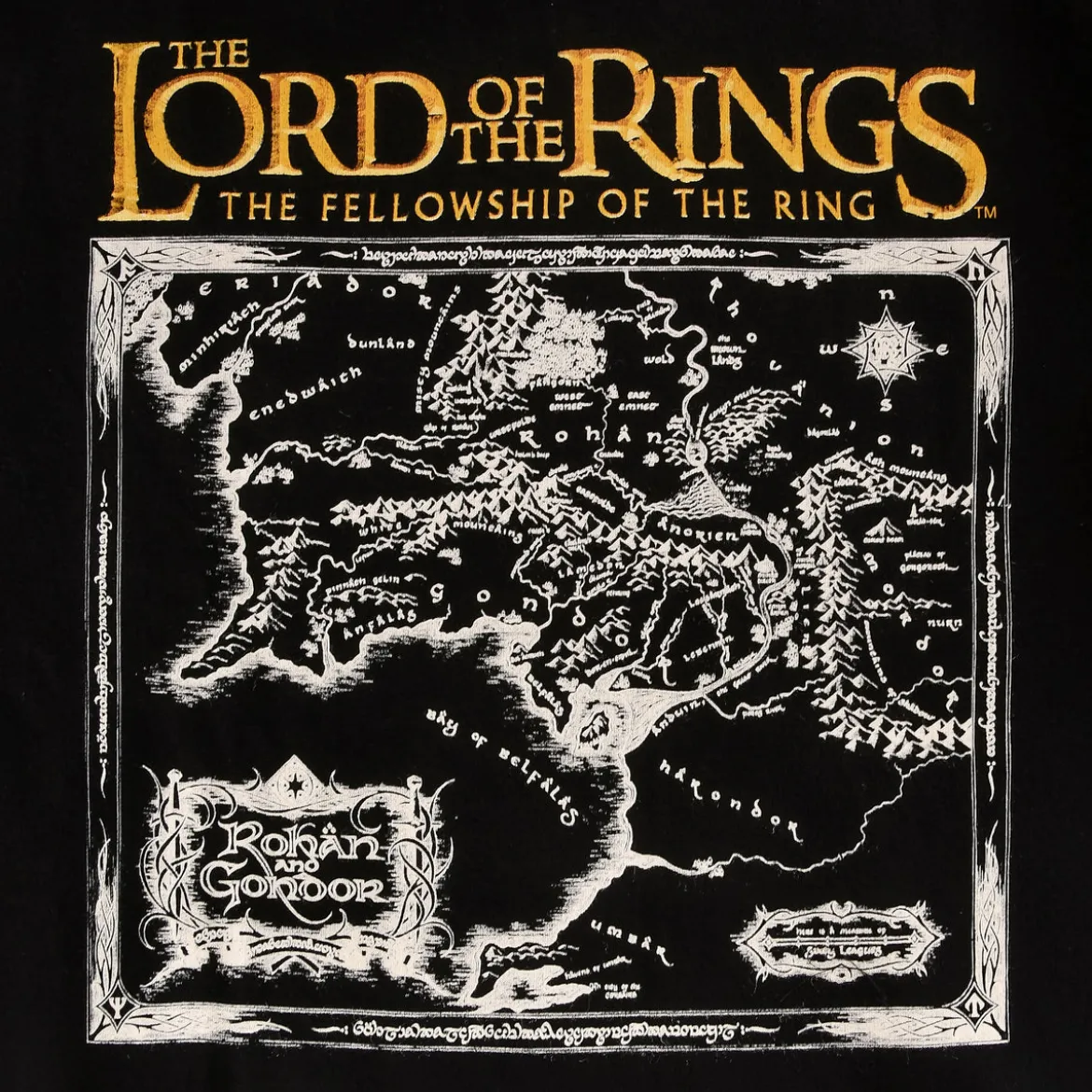 Der Herr der Ringe - Karte von Mittelerde Hoodie schwarz