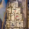 Der Herr der Ringe - Minas Tirith Book Nook Modell Bausatz Holz