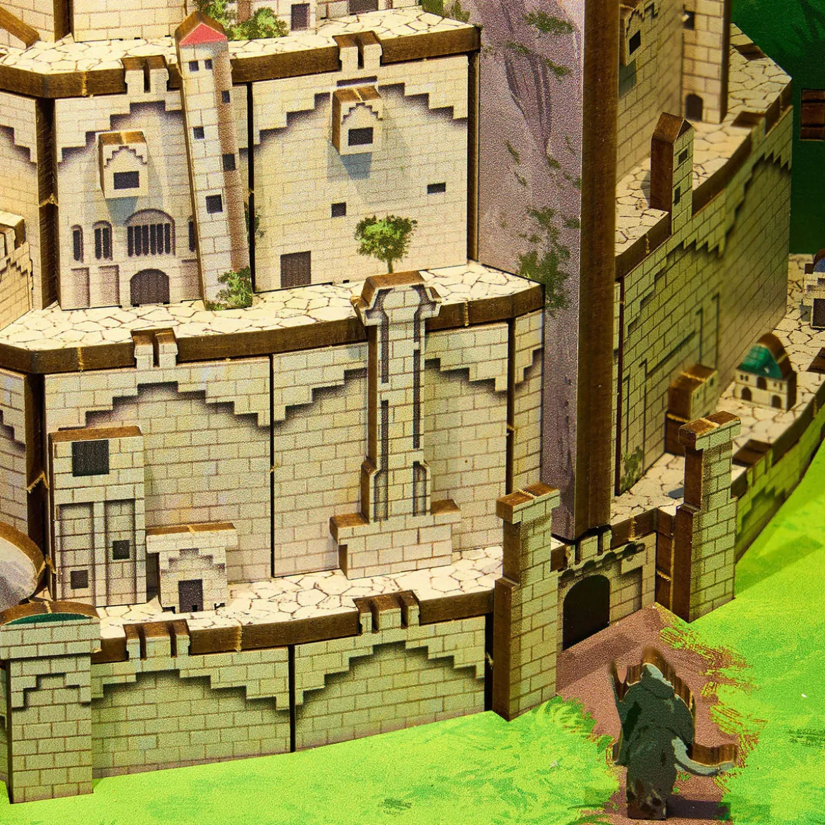Der Herr der Ringe - Minas Tirith Book Nook Modell Bausatz Holz