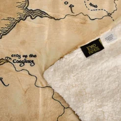 Der Herr der Ringe - Mittelerde Karte Flauschdecke mit Teddyfell
