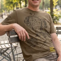 Der Herr der Ringe - Mittelerde Karte T-Shirt braun