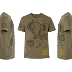 Der Herr der Ringe - Mittelerde Karte T-Shirt braun