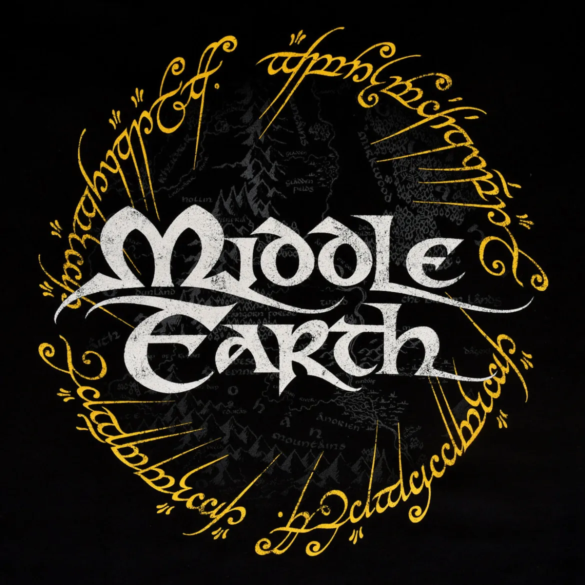 Der Herr der Ringe - Mittelerde T-Shirt schwarz