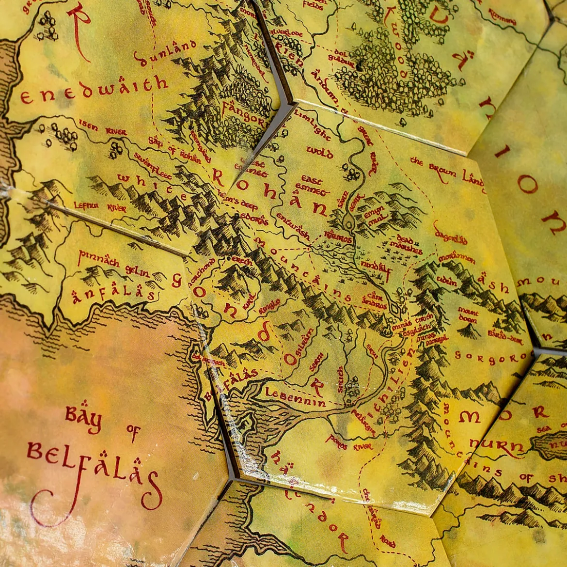 Der Herr der Ringe - Mittelerdekarte Untersetzer 12er Set