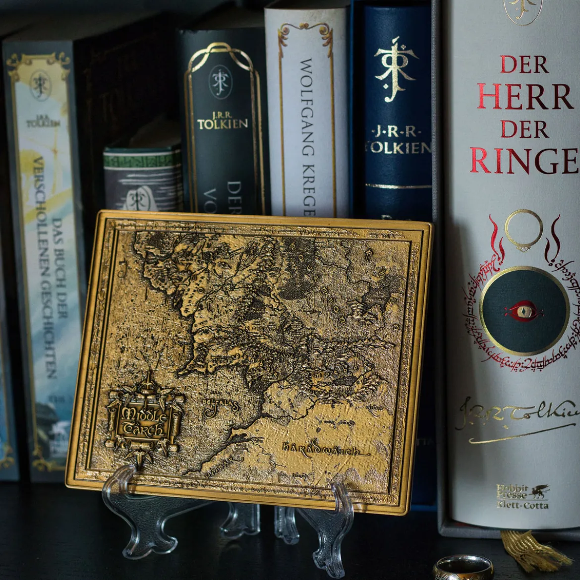 Der Herr der Ringe - Mittelerdekarte Replik mit Präsentationsdisplay