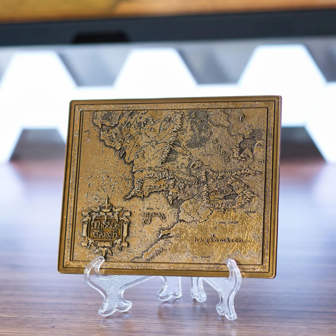 Der Herr der Ringe - Mittelerdekarte Replik mit Präsentationsdisplay