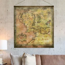 Der Herr der Ringe - Mittelerdekarte Wall Scroll
