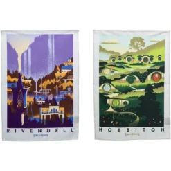 Der Herr der Ringe - Rivendell & Hobbiton Geschirrtuch 2er Set