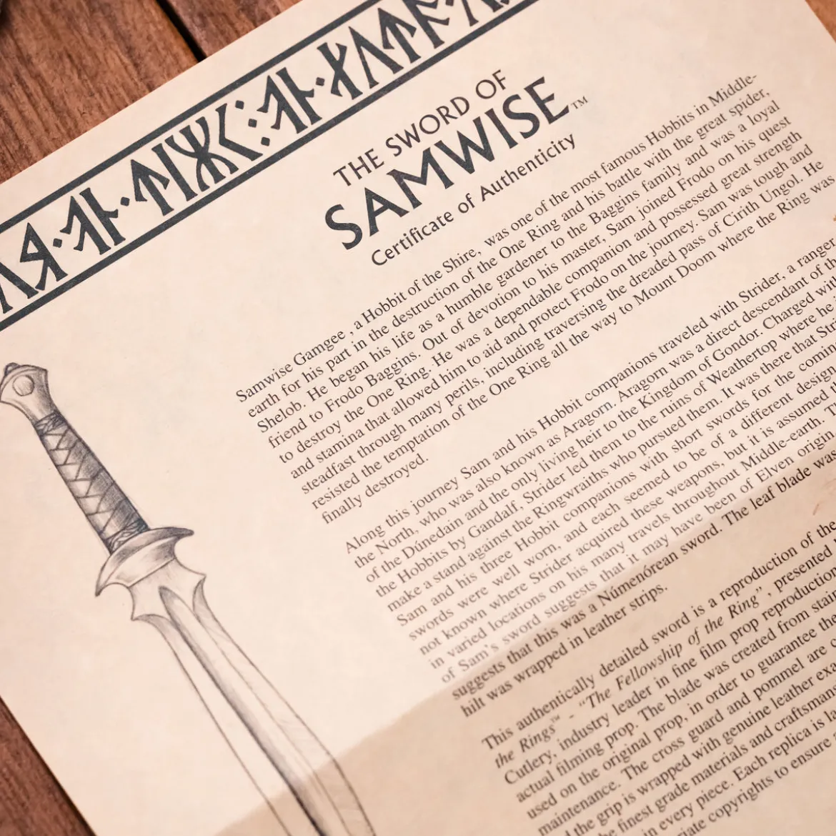 Der Herr der Ringe - Samwise Gamgee Schwert 1:1