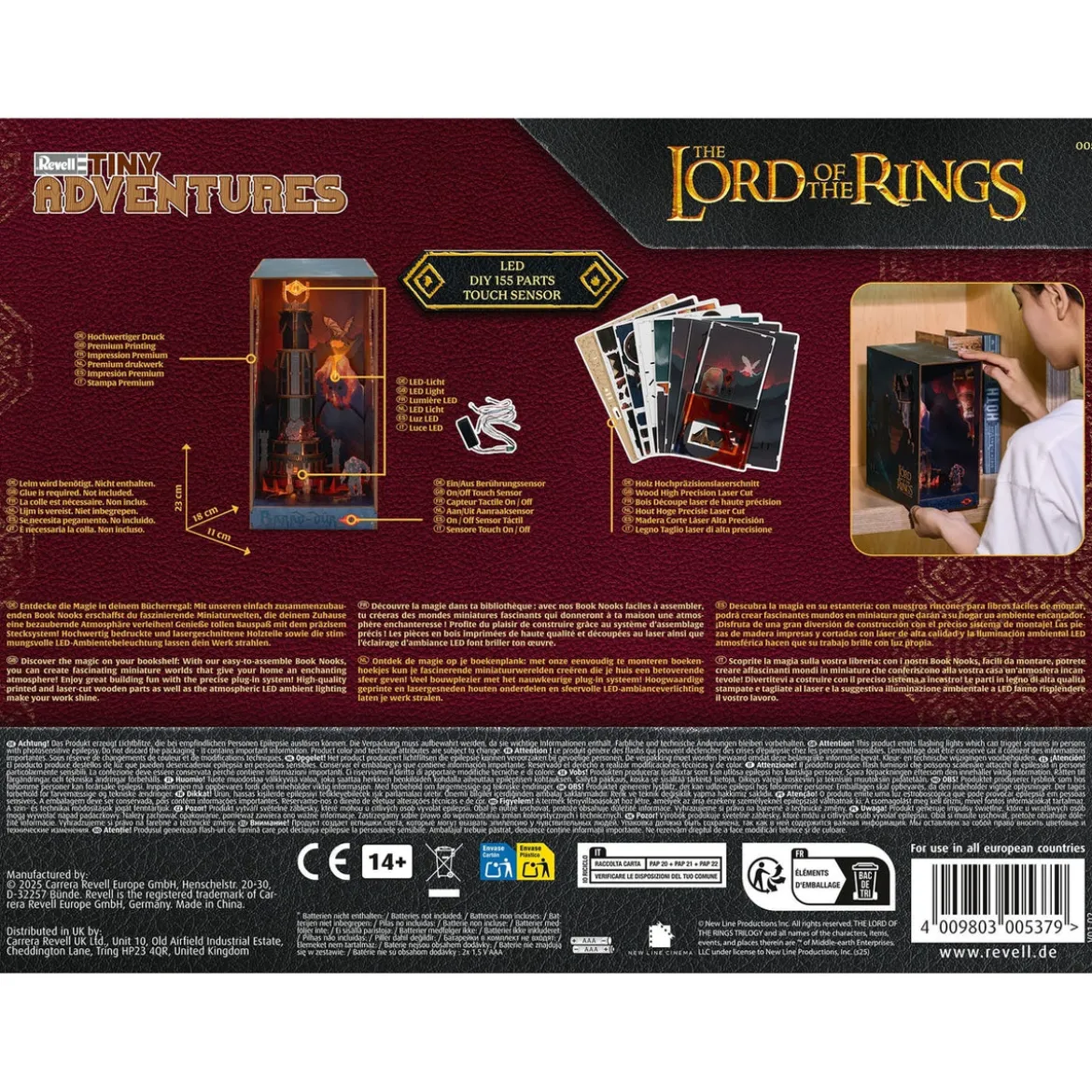 Der Herr der Ringe Tiny Adventures Book Nook Mini-Diorama Barad-Dûr 23 cm