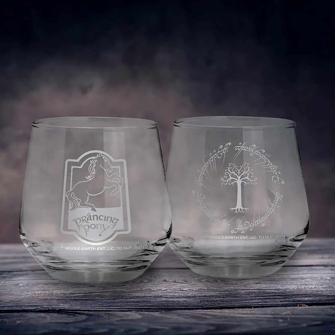 Der Herr der Ringe - Tänzelndes Pony & Gondor Gläser 2er Set