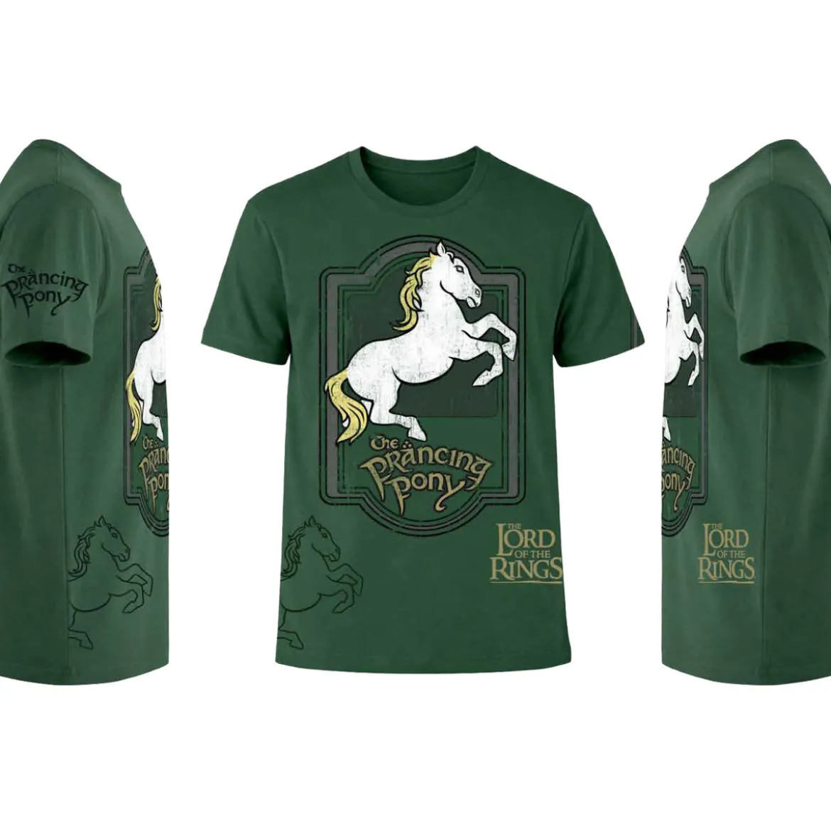 Der Herr der Ringe - Zum Tänzelnden Pony Logo T-Shirt grün